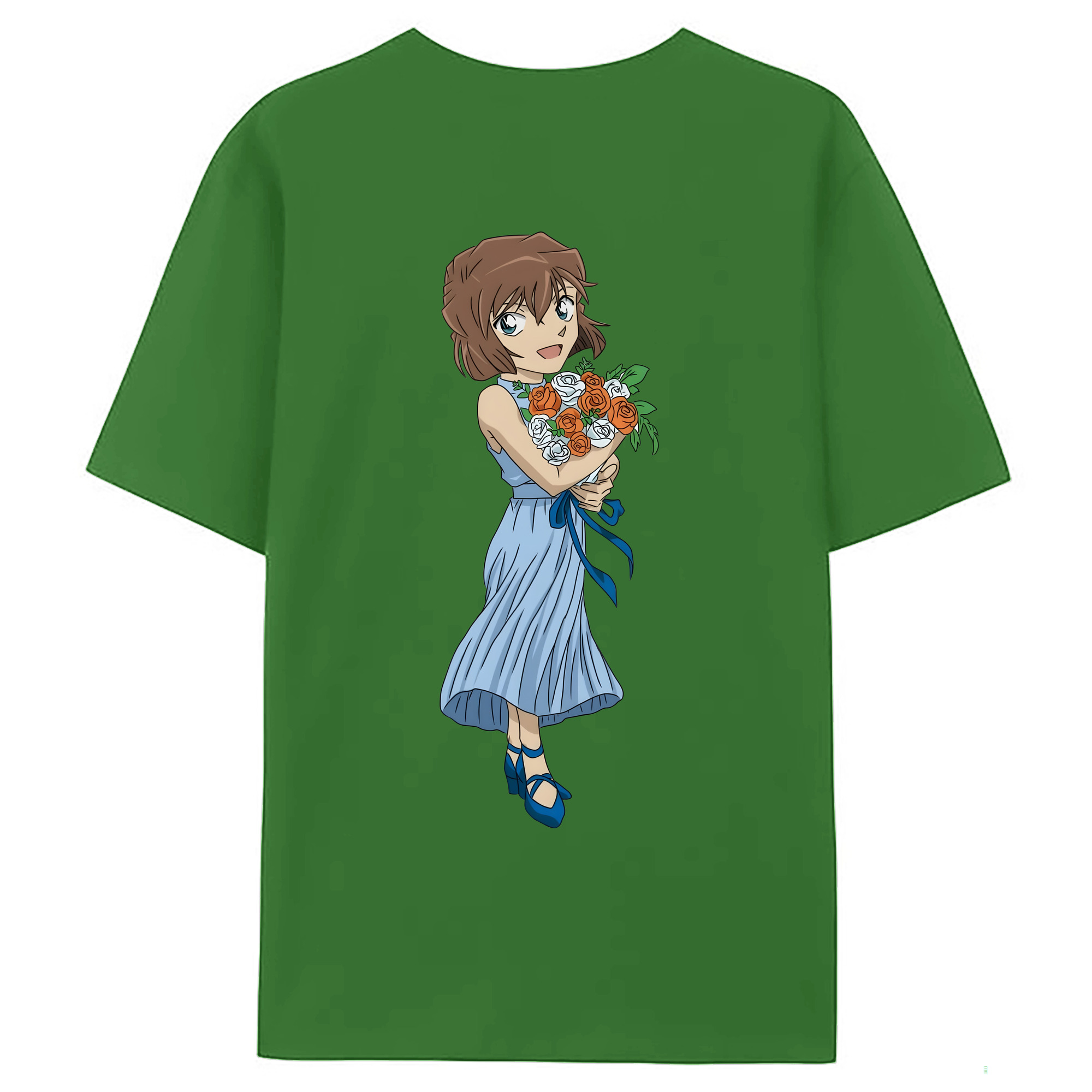 （画像用） 名探偵コナン 灰原 哀 はいばら あい Detective Conan Anita Hailey、Vi Graythorn Haibara Ai レディース半袖Tシャツ(バックプリント)